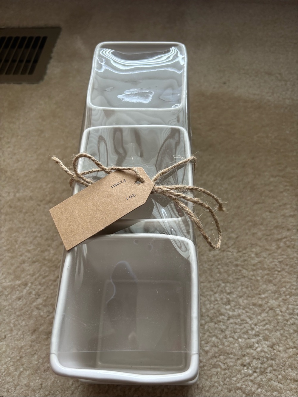 NEW RAE DUNN Ceramic Desk Organizers - Pencils Markers Pens Tray - Picture 5 of 6